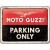 Placa metalica 15x20 Moto Guzzi - Parking Only