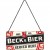 Placa metalica 10x20 Becks - Served Here Label