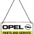 Placa metalica cu snur Opel - Parts & Service 10x20cm