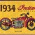 Placa metalica 1934 Indian 30x40 cm