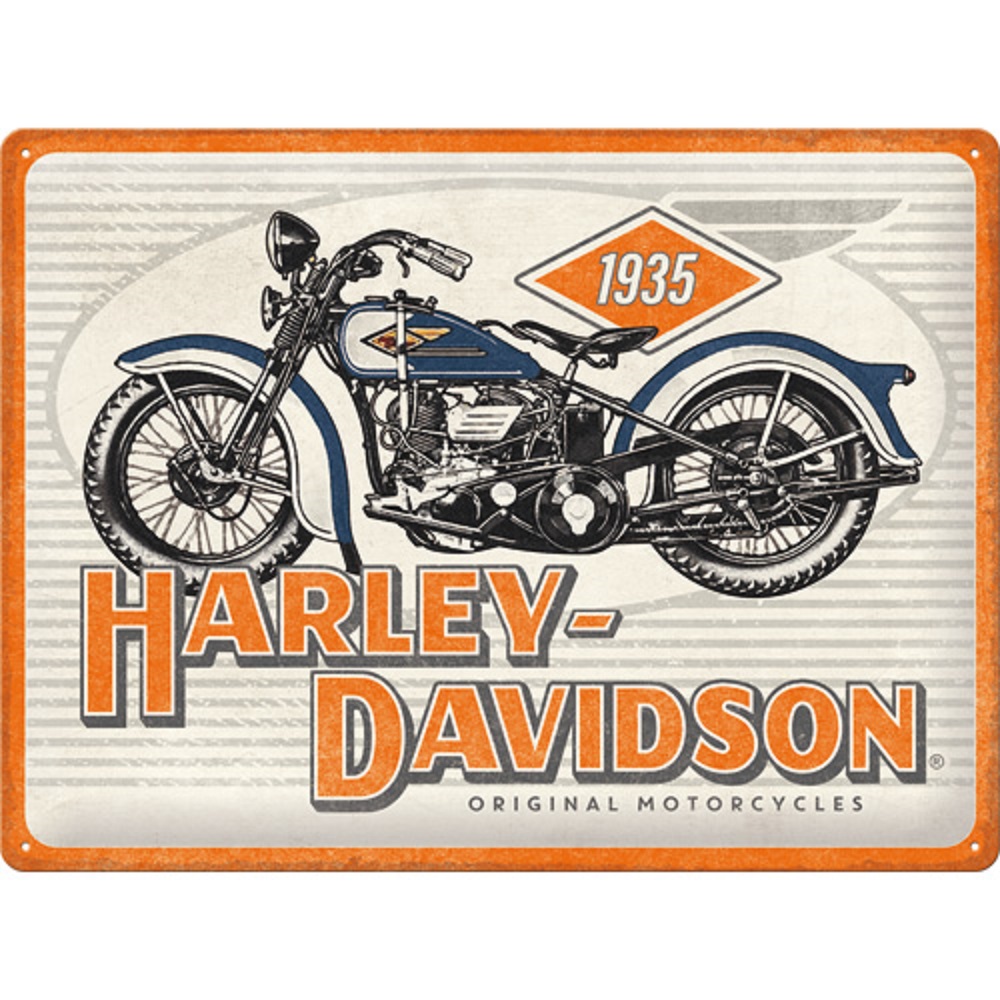 Placa metalica Harley Davidson Motorcycles 1935 30x40cm