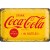 Placa metalica - Coca Cola - Yellow Logo - 20x30 cm
