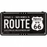Placa metalica cu snur - Route 66 - 10x20 cm